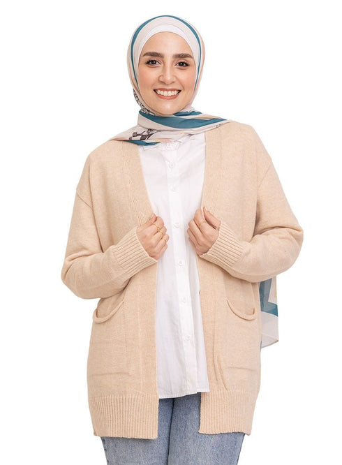 Latte Basic Pocket Cardigan - Khotwh